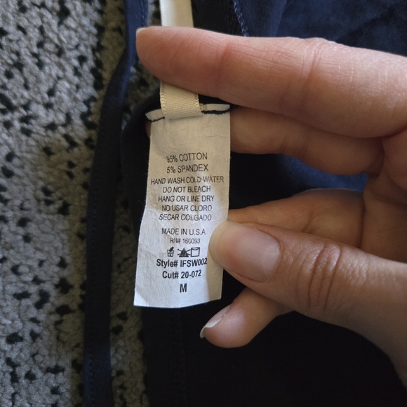 Design by Olivia navy bandana tie top, NWOT - Picture 7 of 8